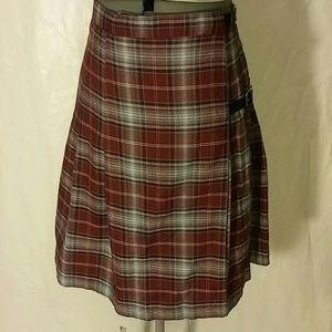 Plaid Wrap Skirt